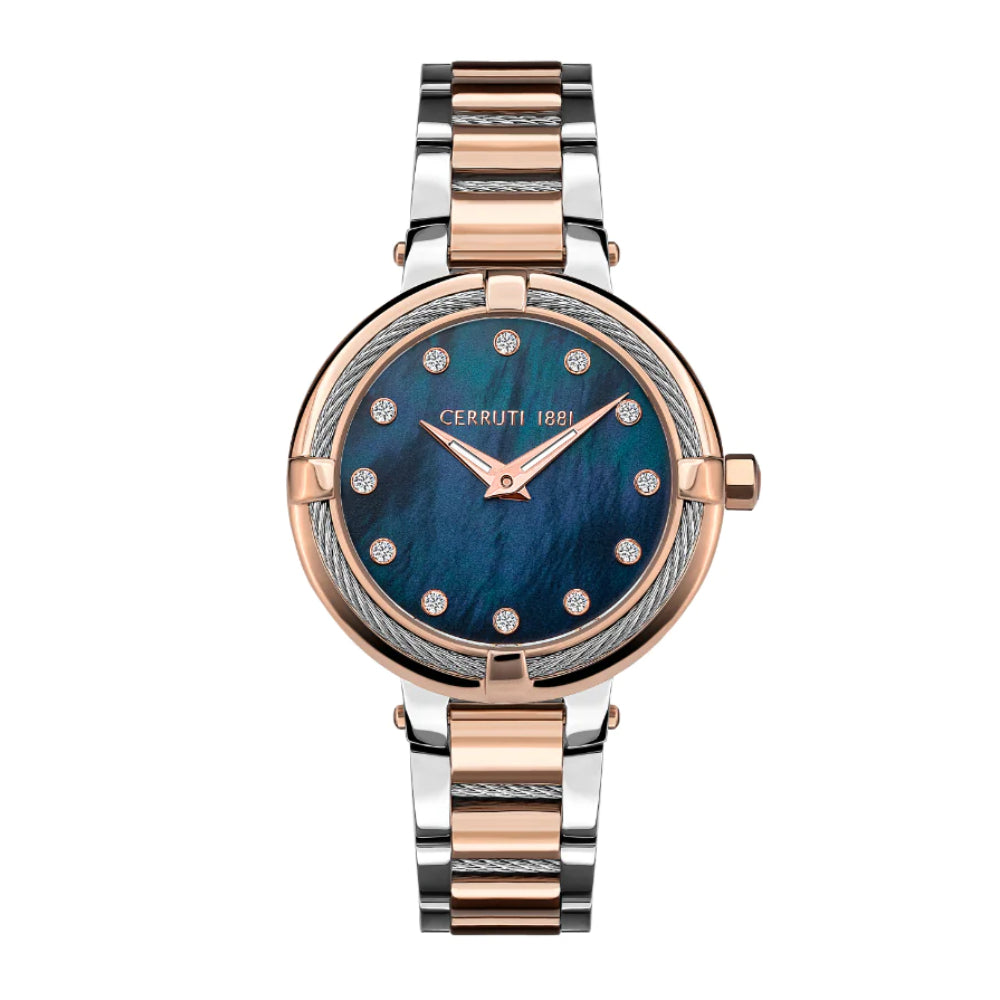 Cerruti Women's Quartz Blue Dial Watch - CER-0383