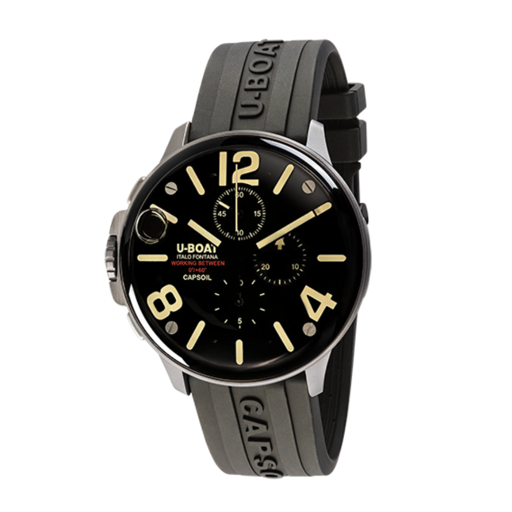 U-Boat Men's Quartz Black Dial Watch - 8111/C
