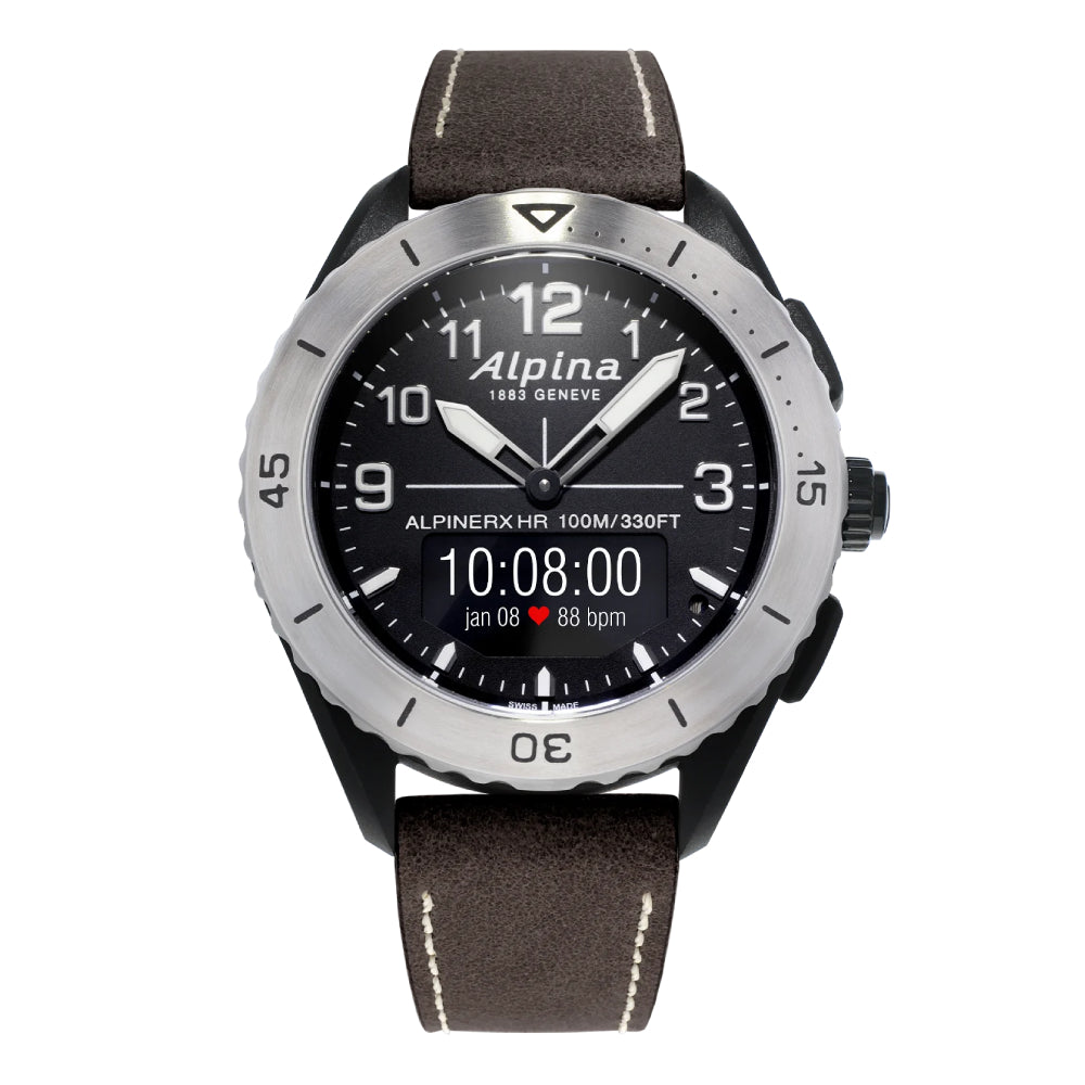 Alpina Men's Quartz Black Dial Watch - ALP-0076+Charger