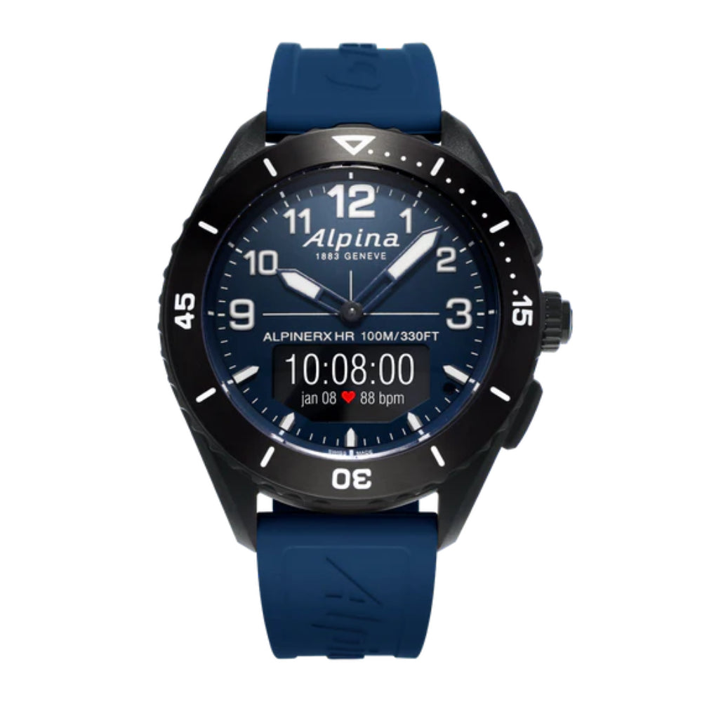 ساعة ألبينا الرجالية بحركة كوارتز ولون مينا أزرق - ALP-0075+Charger