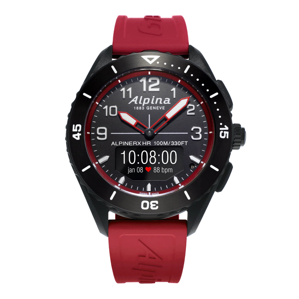 Alpina Men's Quartz Black Dial Watch - ALP-0073+Charger