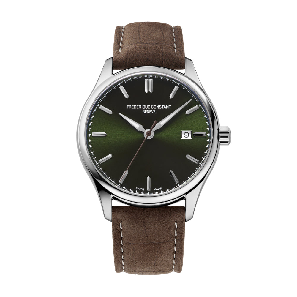 Frederique Constant Men's Quartz Green Dial Watch - FC-0226