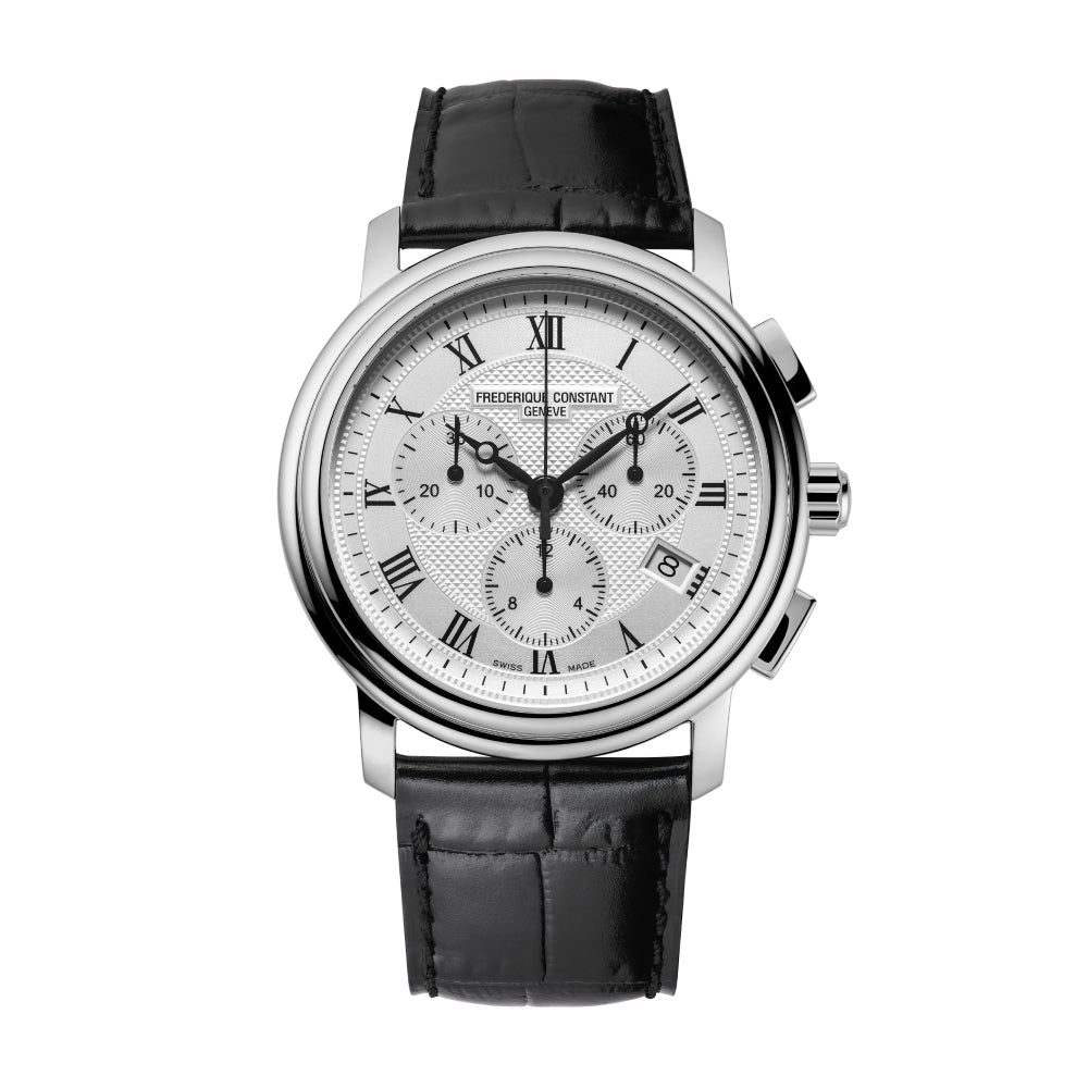 Frederique Constant Men's Quartz Watch, Silver Dial - FC-0058