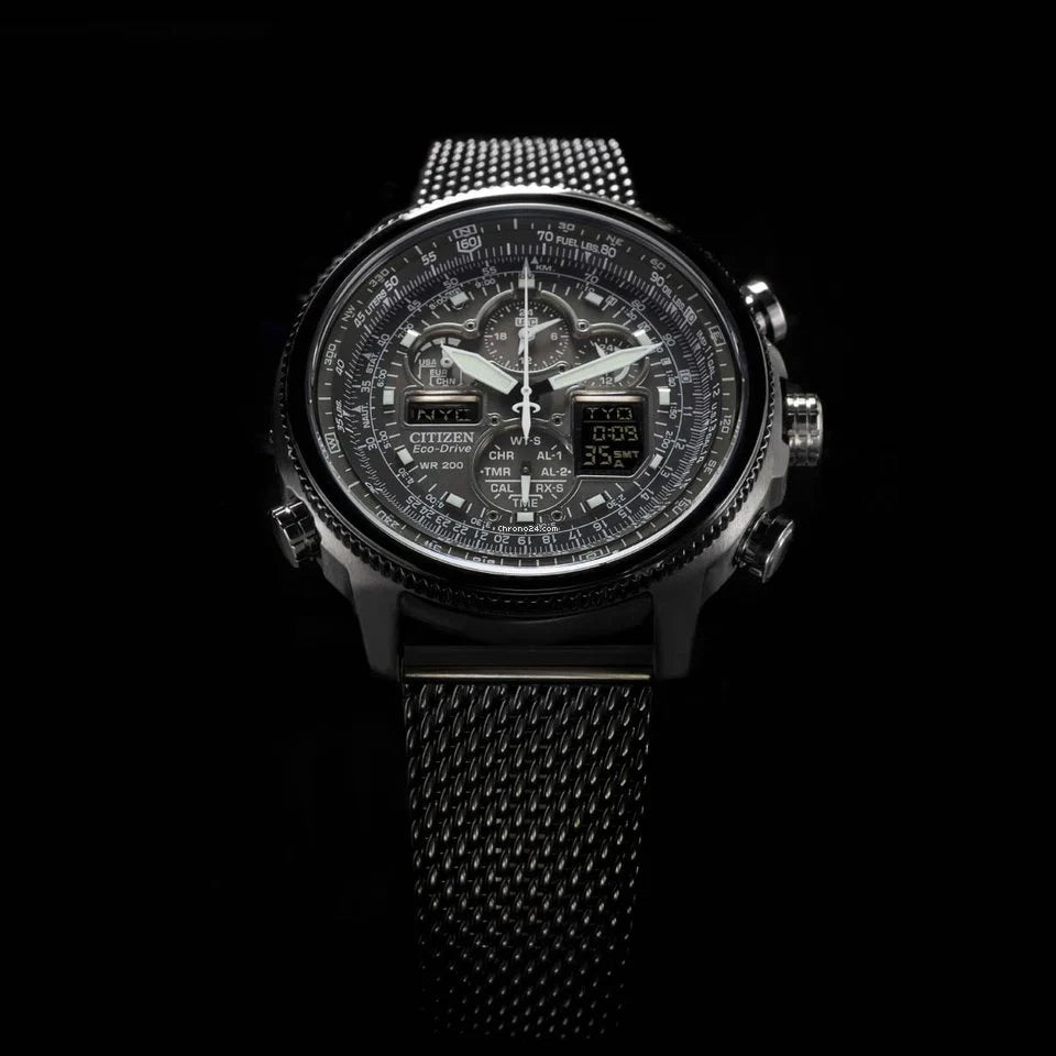 Citizen Men's Watch with Light Powered Movement and Black Dial - JY8037-50E