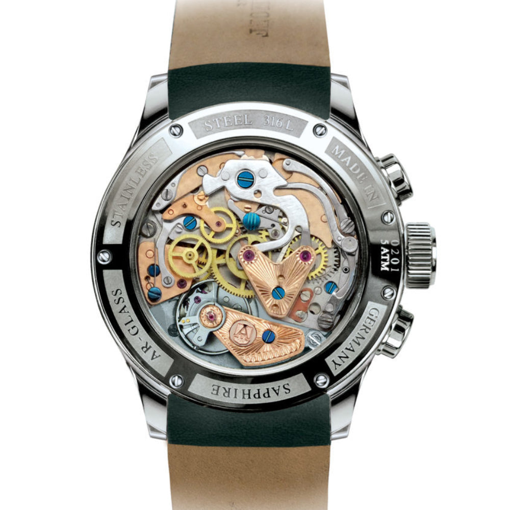 ساعة ألكسندر شورخوف الرجالية بحركة أوتوماتيكية ولون مينا أخضر - AS-0038(LTD-16/99)