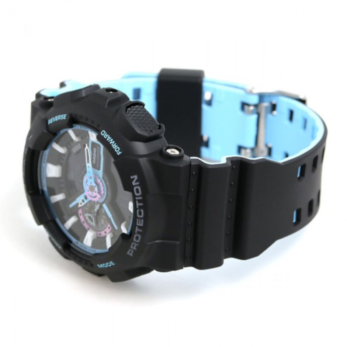 ساعة جي شوك الرجالية بحركة رقمية / كوارتز ولون مينا أزرق - CA-0385