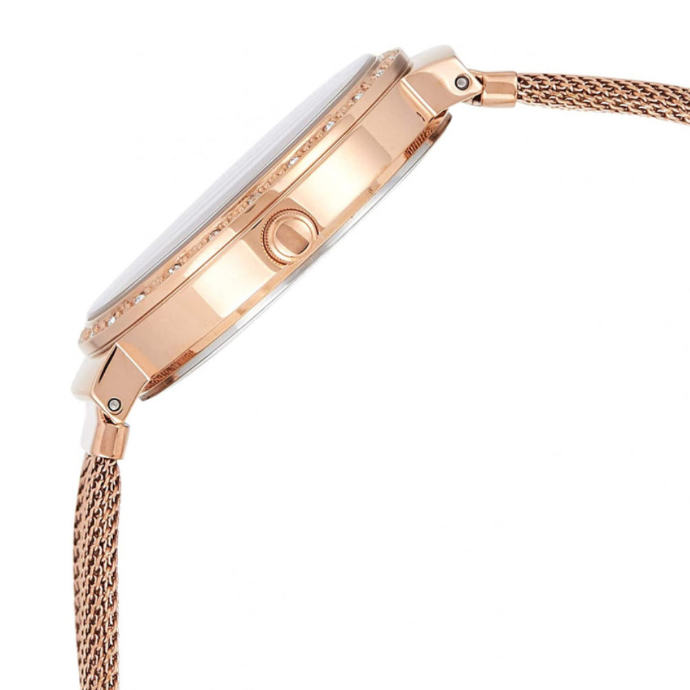 Guess Women's Quartz Watch with Rose Gold Dial - GW-0077
