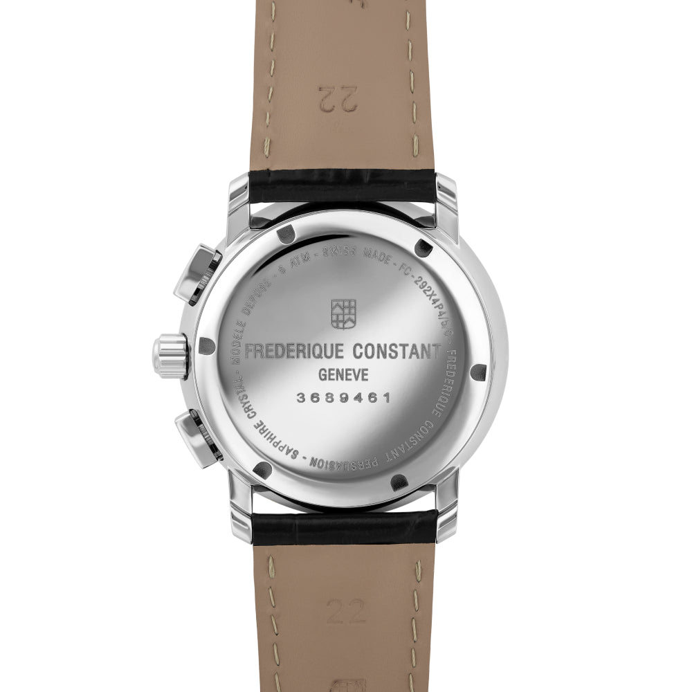 ساعة فريدريك كونستانت الرجالية بحركة كوارتز ولون مينا فضي - FC-0058