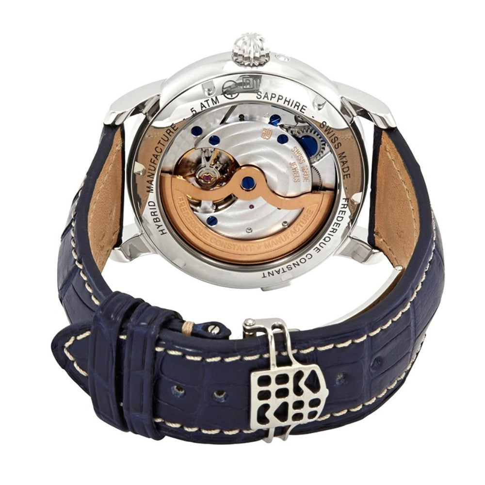 ساعة فريدريك كونستانت الرجالية بحركة أوتوماتيكية ولون مينا أزرق - FC-0121 (HY BRID)