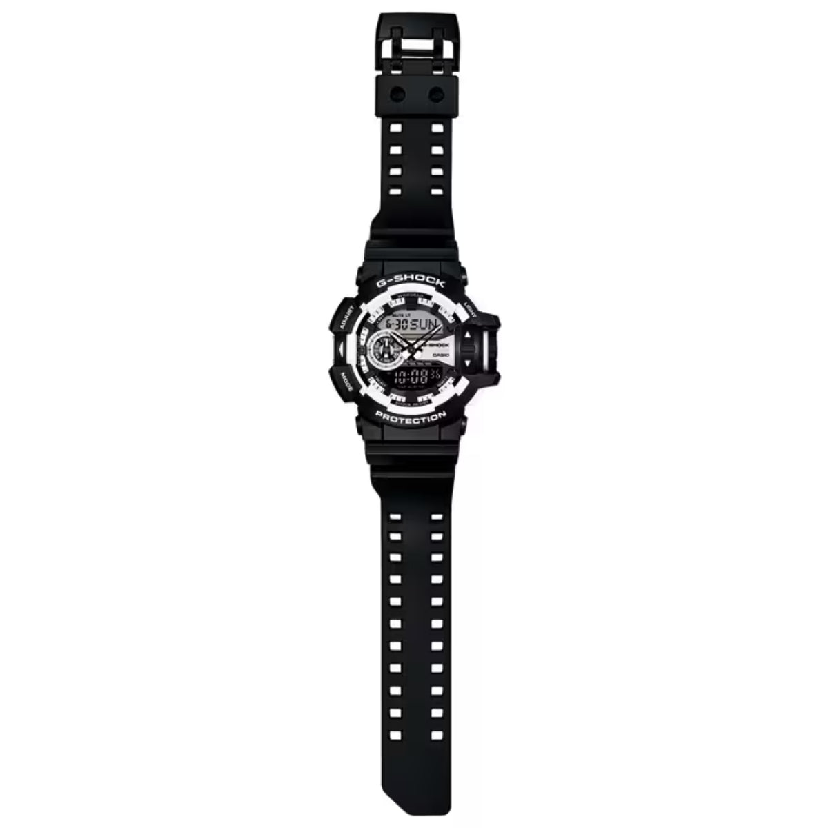 ساعة جي شوك الرجالية بحركة رقمية / كوارتز ولون مينا أسود - CA-0029