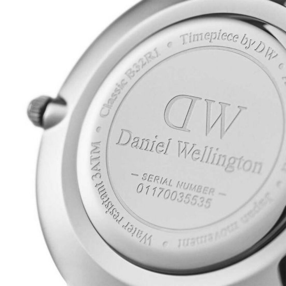 ساعة دانيال ولينغتون النسائية بحركة كوارتز ولون مينا أبيض - DW-1183