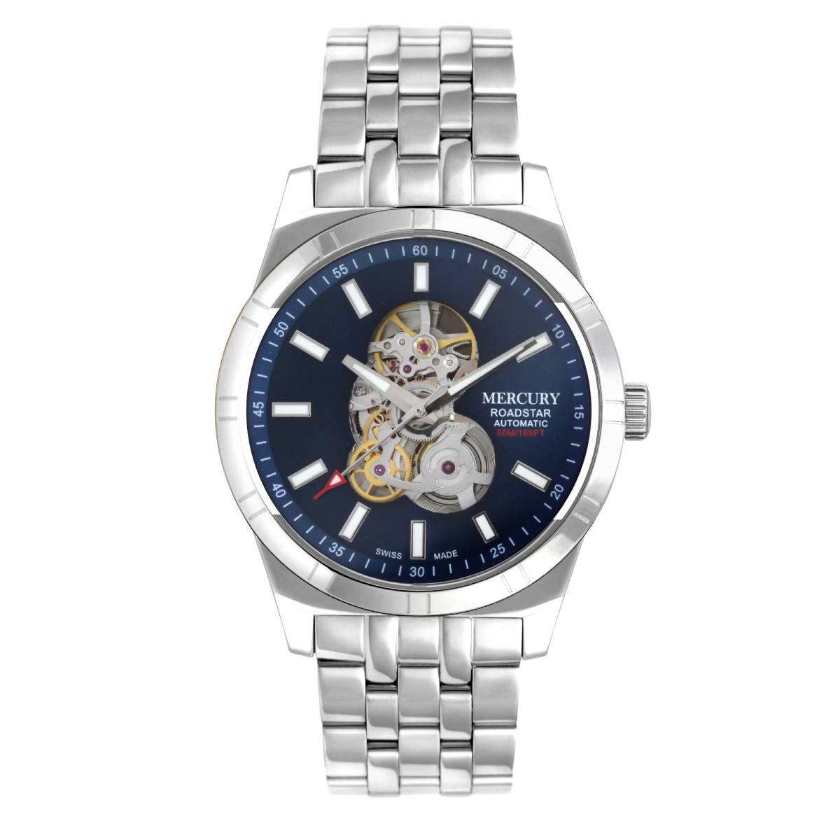 Mercury Men's Swiss Automatic Watch with Blue Dial - MER-0012