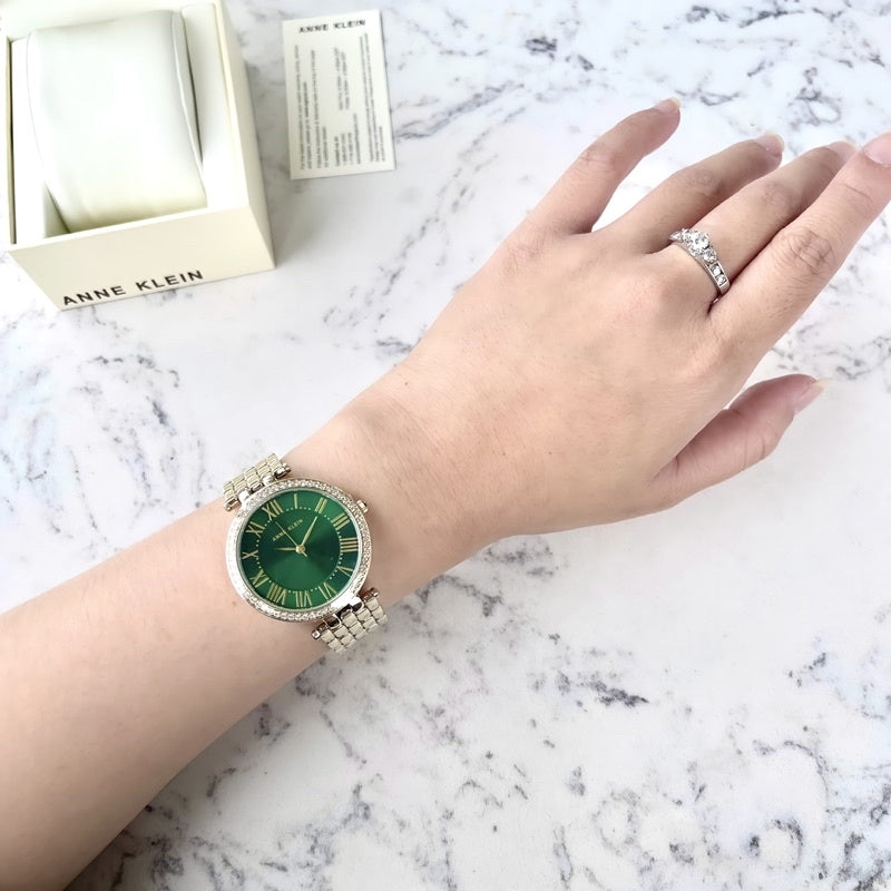Anne Klein Women's Quartz Green Dial Watch - AK-0241