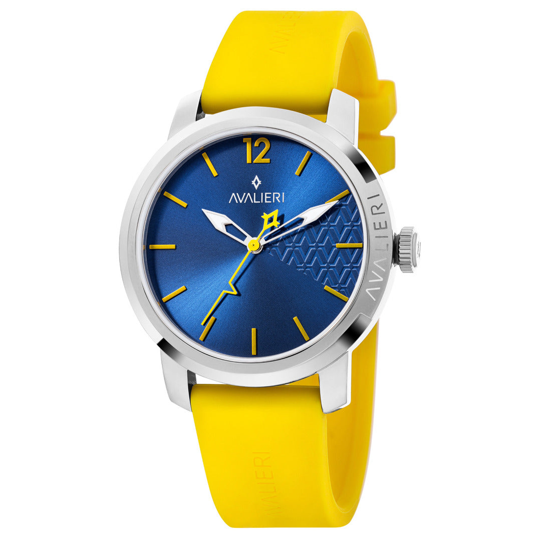 Avalieri Men's Quartz Blue Dial Watch - AV-2376B