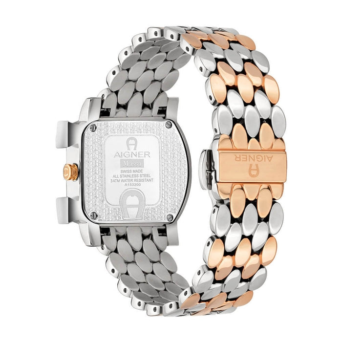Aigner Women's Quartz Watch, Burgundy Dial - AIG-0166(D/8 0.04CT)