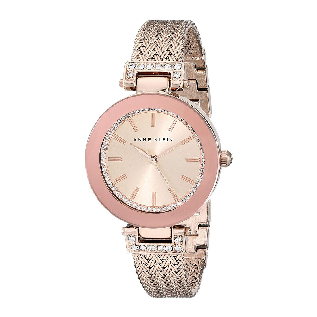 Anne Klein Women's Quartz Watch, Rose Gold Dial - AK-0129