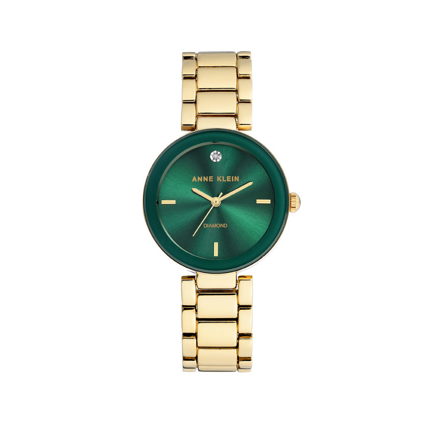 Anne Klein Women's Quartz Green Dial Watch - AK-0140