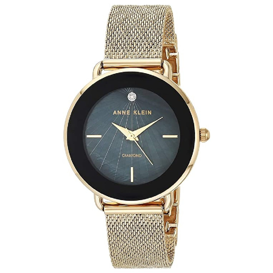 Women's watch, quartz movement, black dial - AK-0183