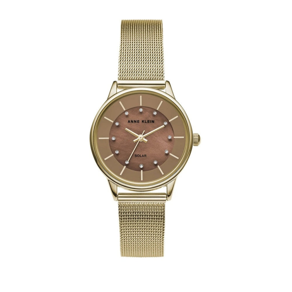 Anne Klein Women's Quartz Watch, Brown Dial - AK-0189(SOLAR)