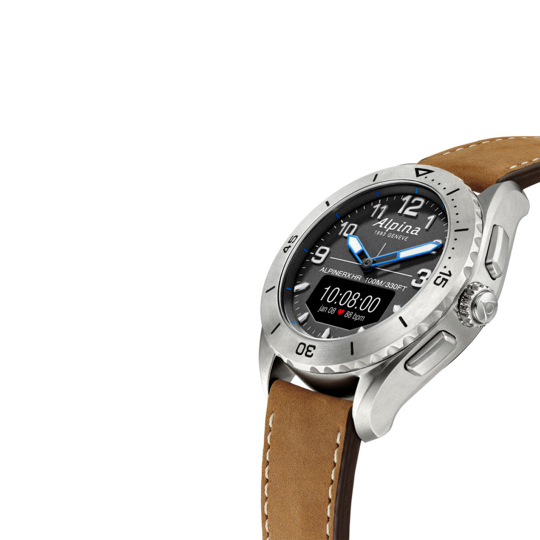 Alpina Men's Gray Dial Quartz Watch - ALP-0079+Strap+Charger