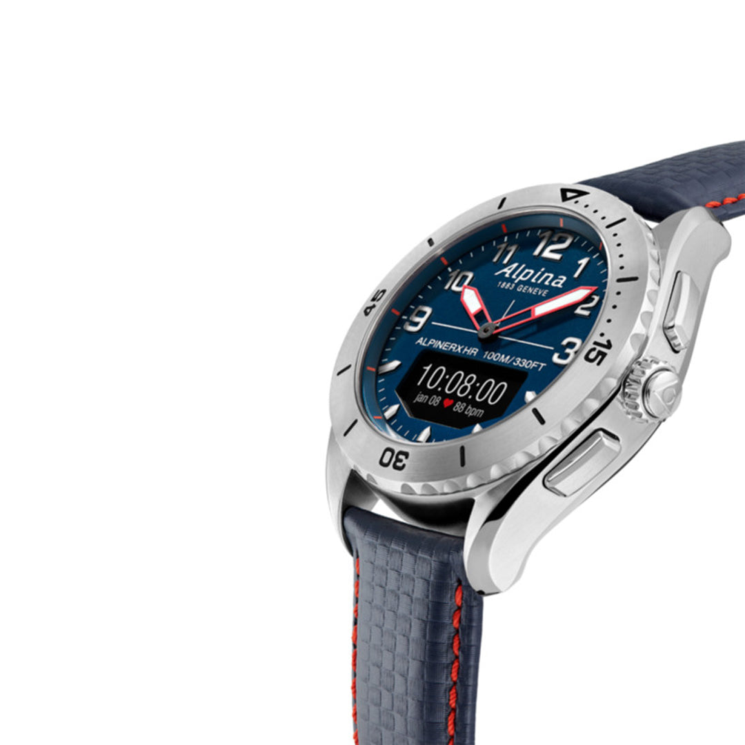 Alpina Men's Quartz Blue Dial Watch - ALP-0080+Strap+Charger