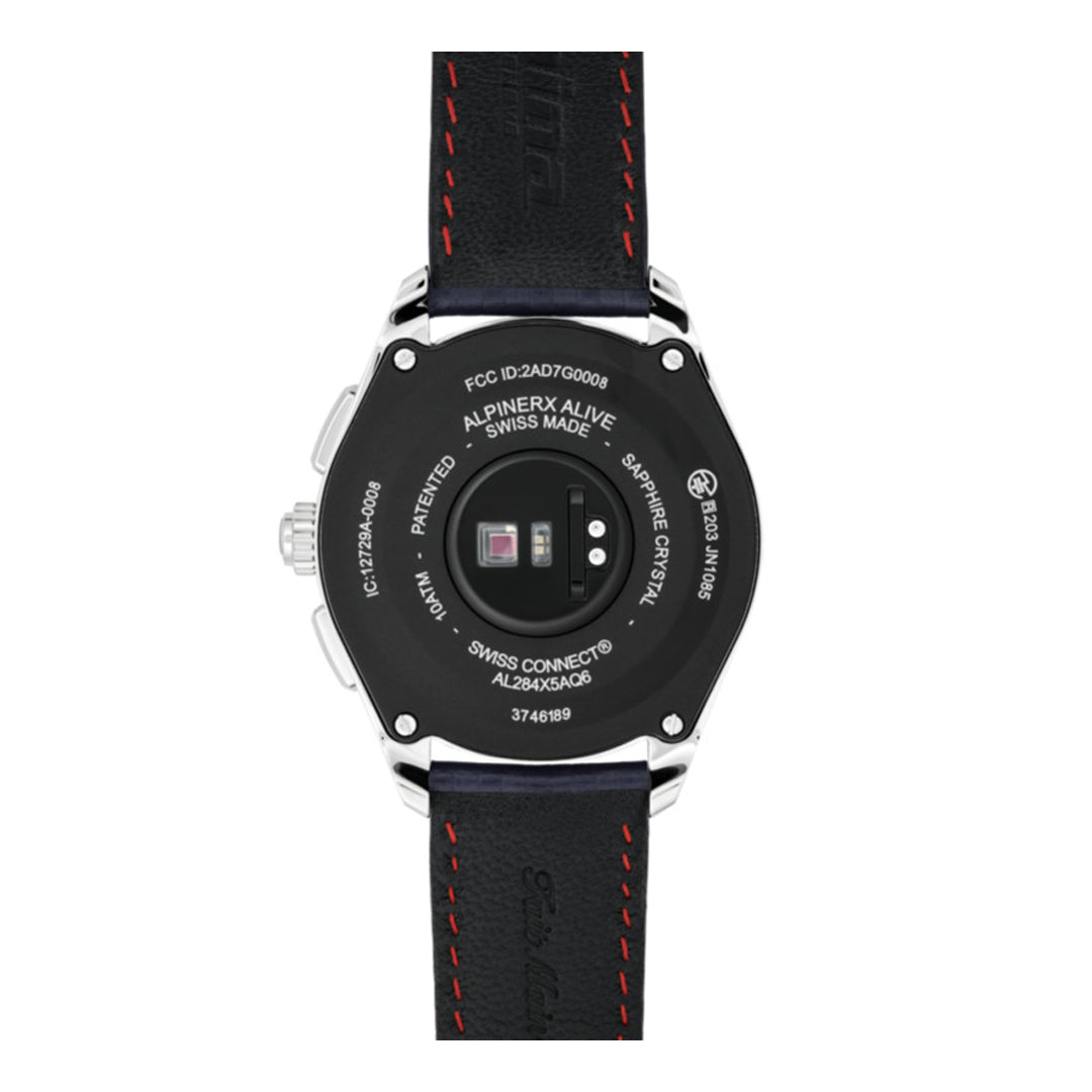 ساعة ألبينا الرجالية بحركة كوارتز ولون مينا أزرق - ALP-0080+Strap+Charger