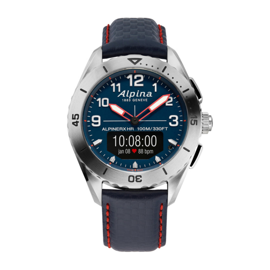 Alpina Men's Quartz Blue Dial Watch - ALP-0080+Strap+Charger