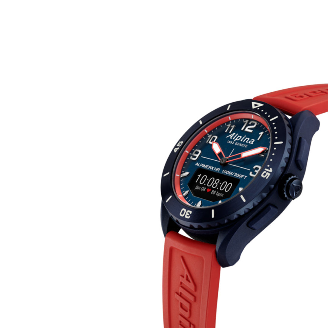 Alpina Men's Quartz Blue Dial Watch - ALP-0081+Strap+Charger