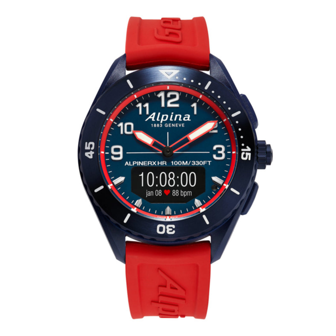 Alpina Men's Quartz Blue Dial Watch - ALP-0081+Strap+Charger