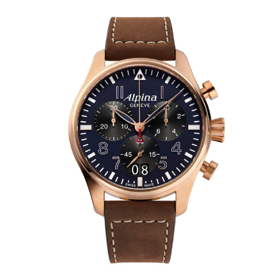 ساعة ألبينا الرجالية بحركة كوارتز ولون مينا أزرق - ALP-0085