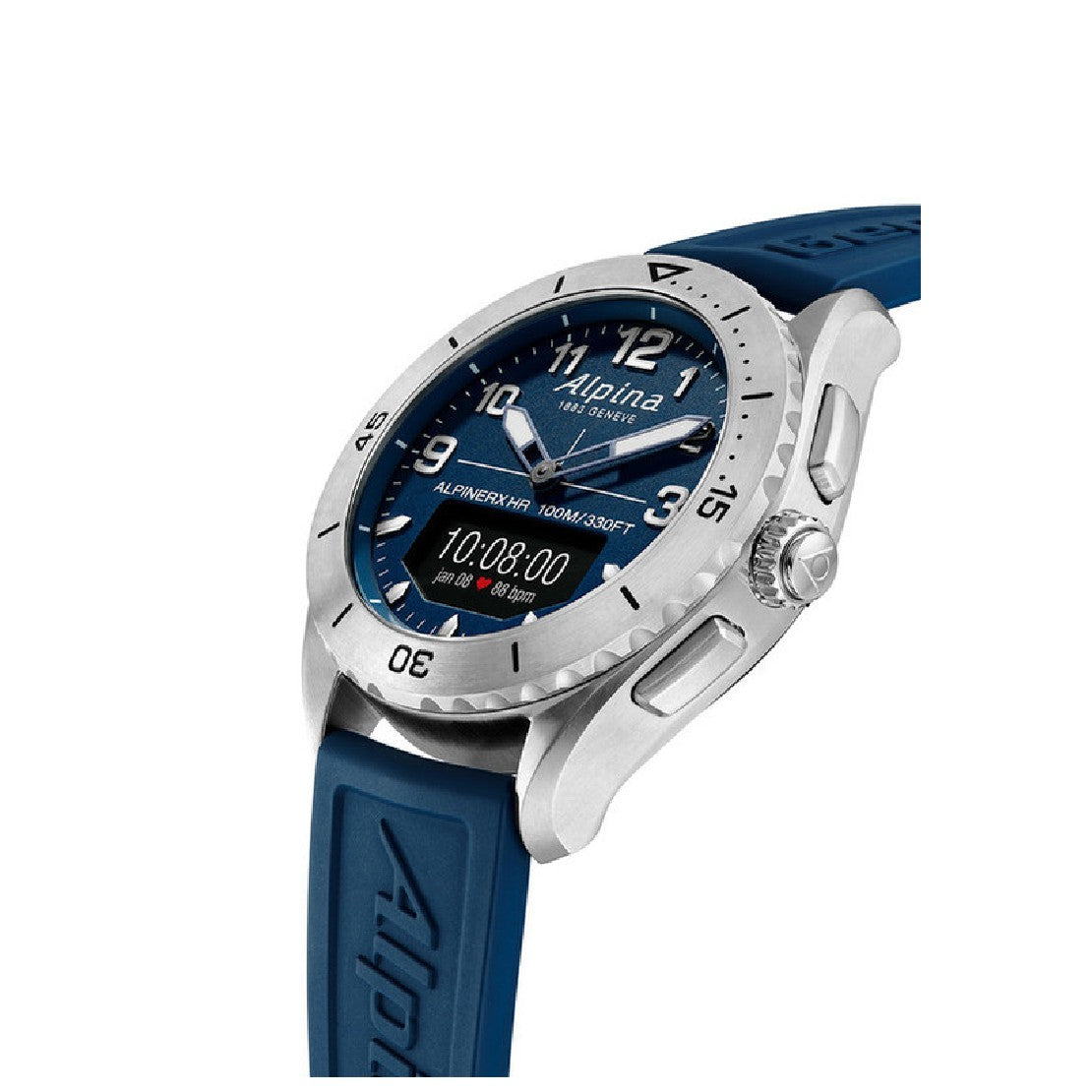 Alpina Men's Quartz Blue Dial Watch - ALP-0090+Strap+Charger