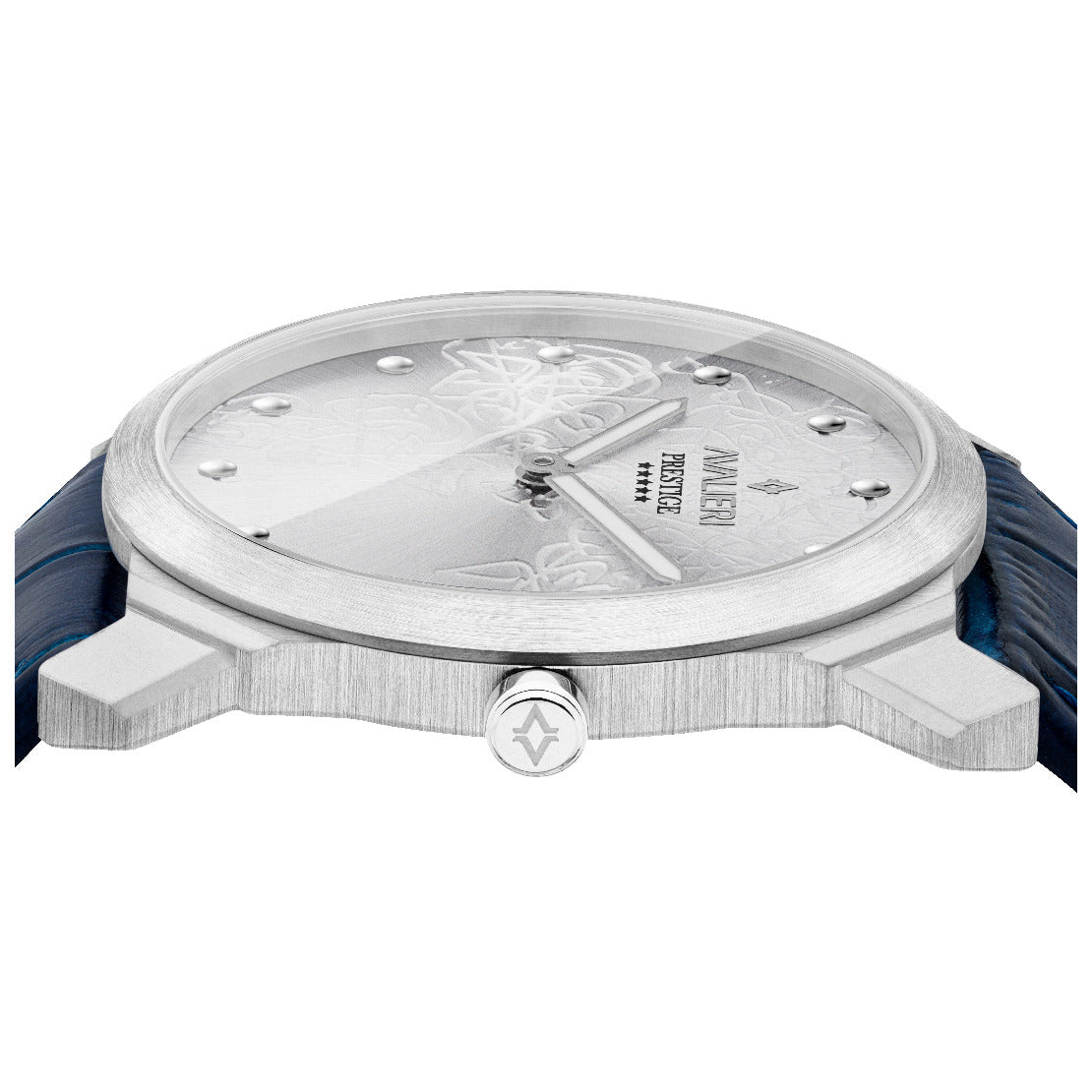 ساعة أفاليري برستيج الرجالية بحركة كوارتز السويسرية ولون مينا أبيض فضي - AP-0095