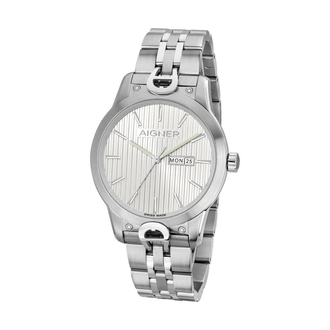 Aigner Men's Quartz Watch With Silver White Dial - AIG-0171