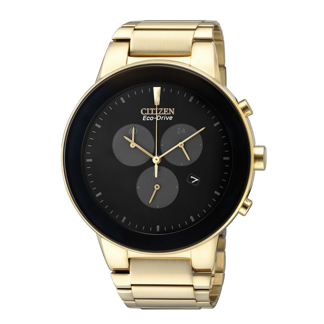 Citizen Men's Watch with Light Powered Movement and Black Dial - AT2242-55E