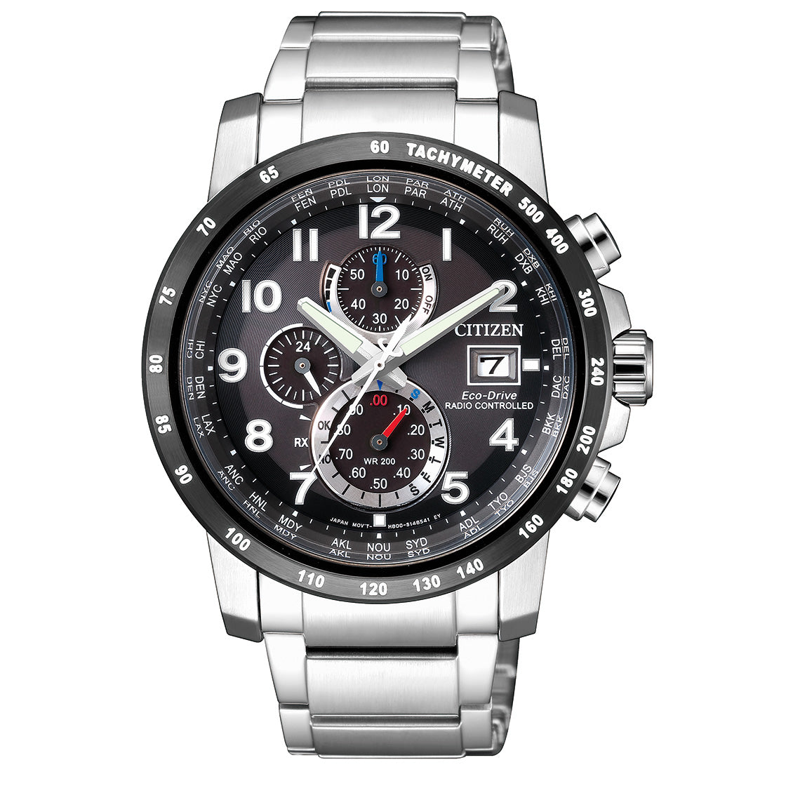 Citizen Men's Watch with Light Powered Movement and Black Dial - AT8124-83E