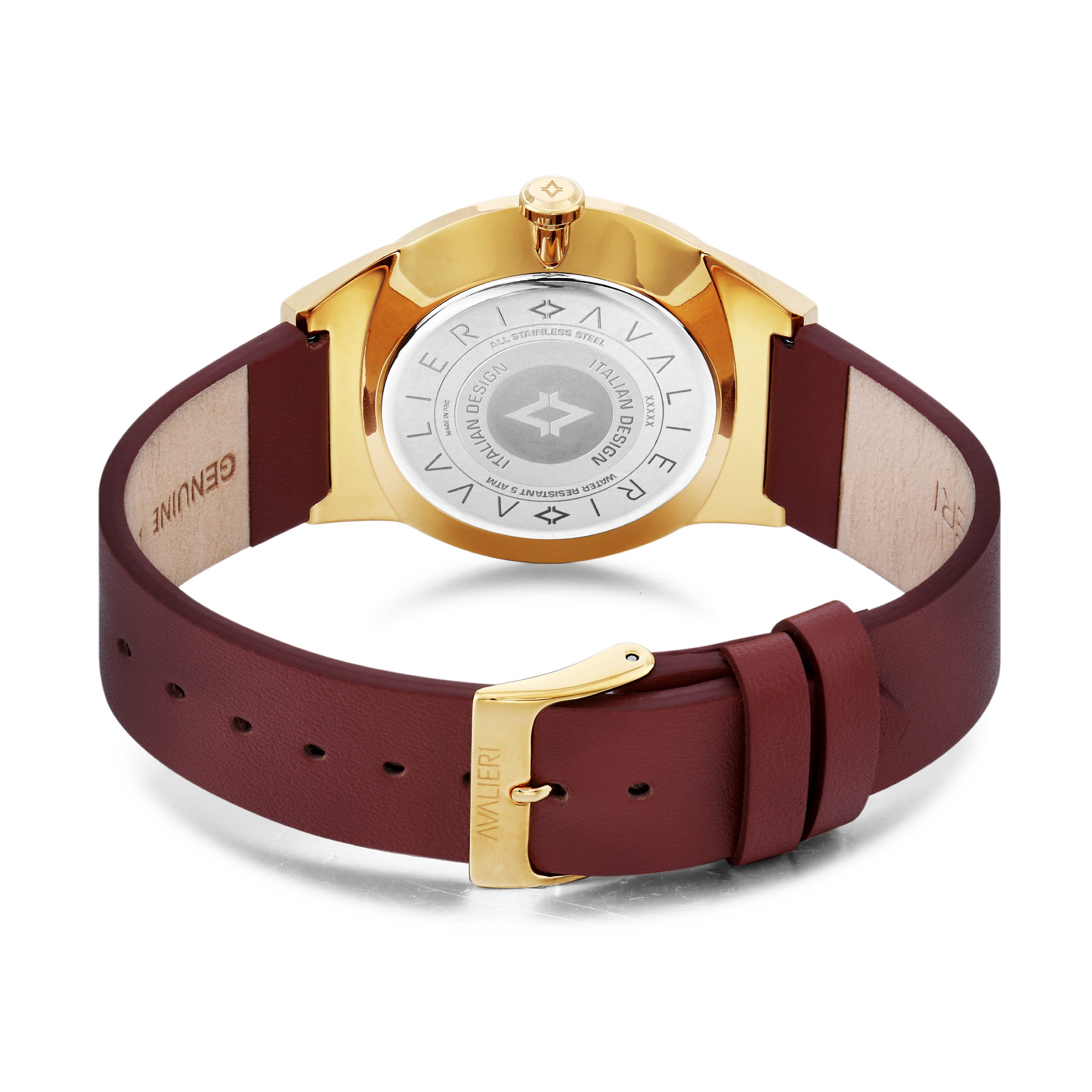 Avalieri Men's Quartz Watch Gold Dial - AV-2161B