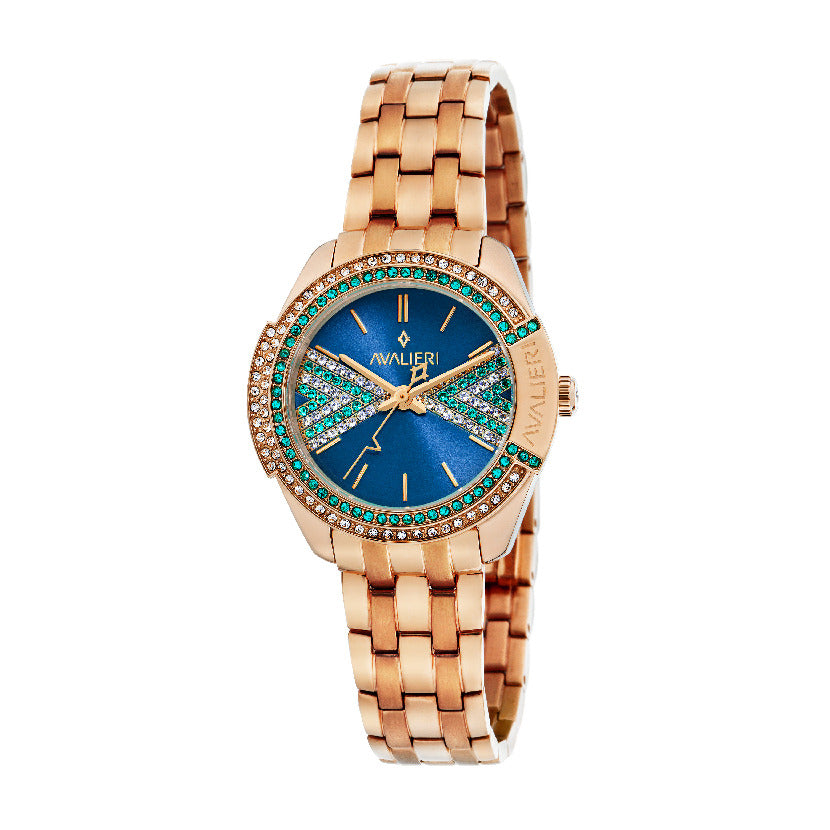 Avalieri Women's Quartz Blue Dial Watch - AV-2190B