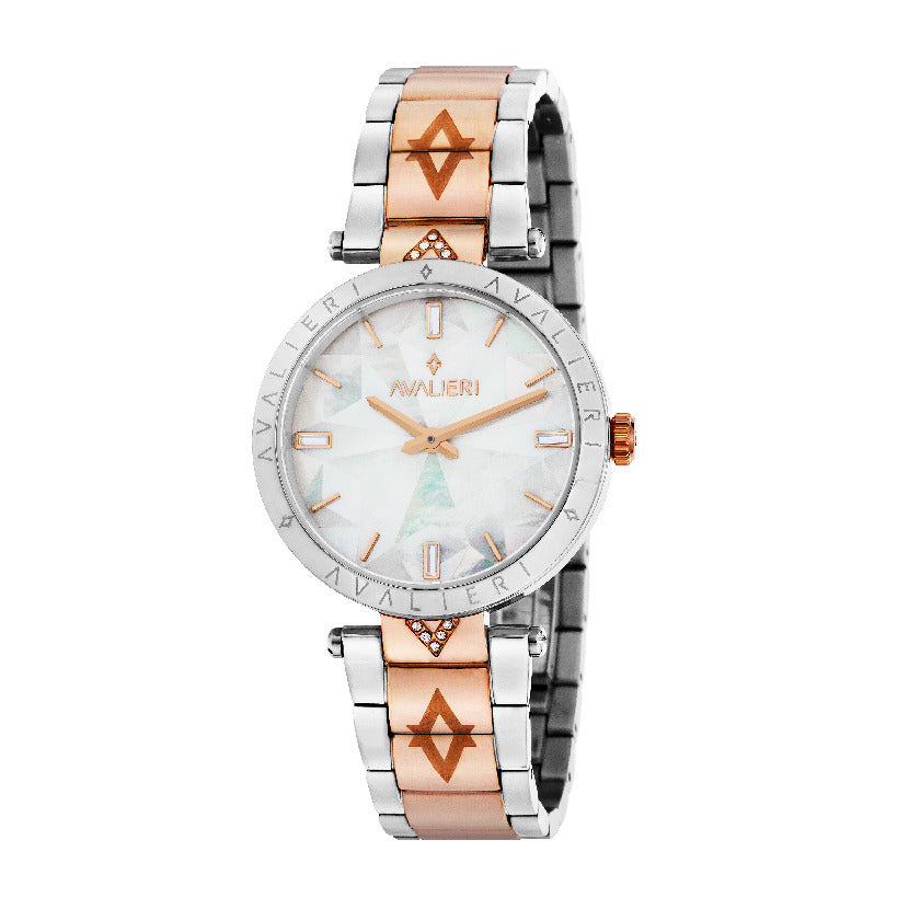 Avalieri Women's Quartz Watch White Dial - AV-2236B