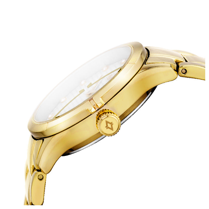 Avalieri Women's Quartz Watch With Silver White Dial - AV-2255B