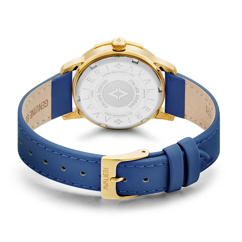 Avalieri Women's Quartz Blue Dial Watch - AV-2271B