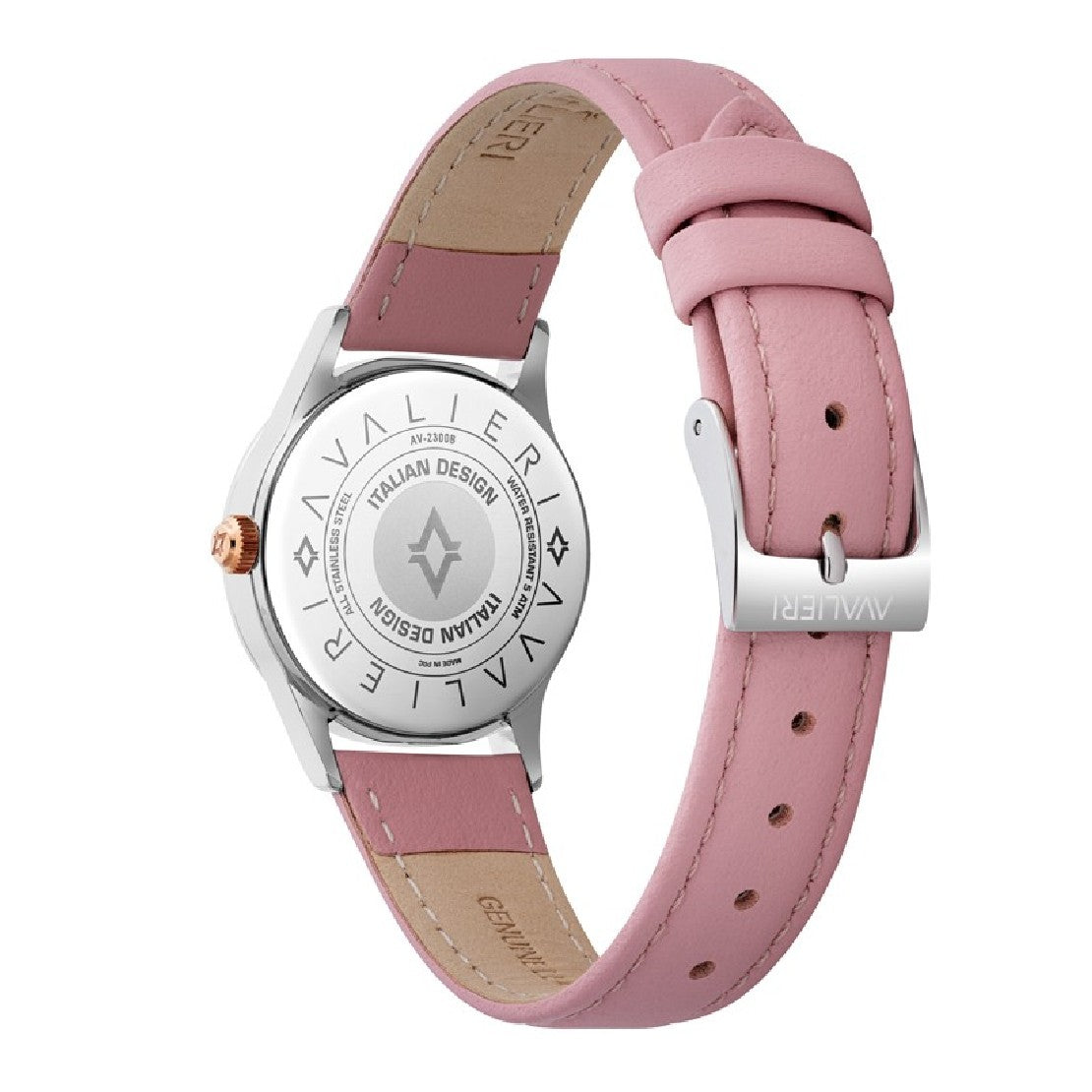 Avalieri Women's Quartz White Dial Watch - AV-2300B