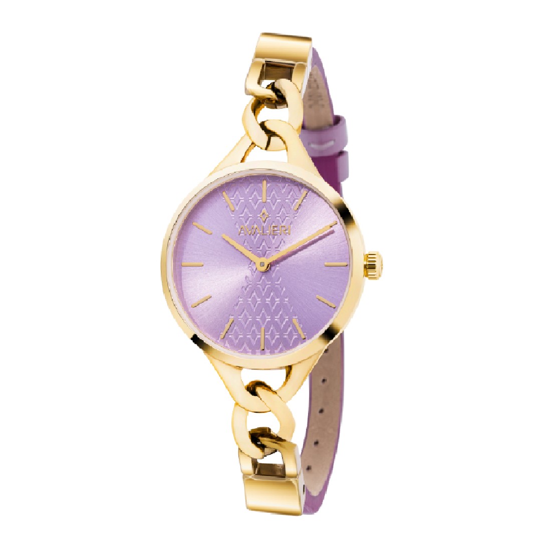 Avalieri Women's Quartz Watch Purple Dial - AV-2327B