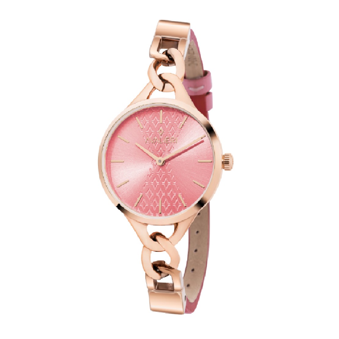 Avalieri Women's Quartz Watch Pink Dial - AV-2328B