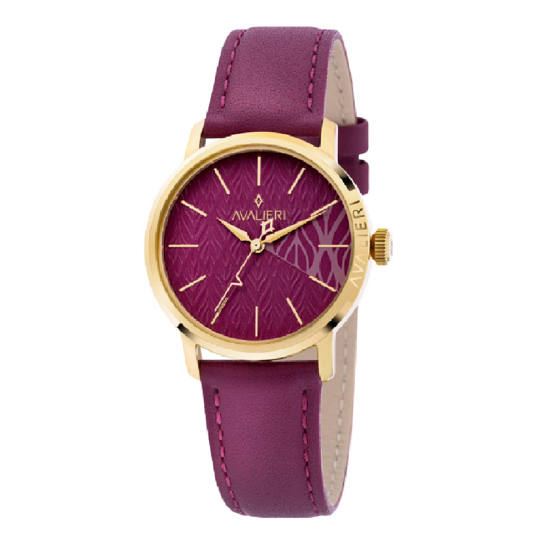 Avalieri Women's Quartz Watch Purple Dial - AV-2389B