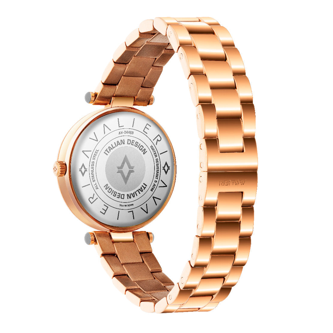 Avalieri Women's Quartz Watch, Gray Dial - AV-2447B