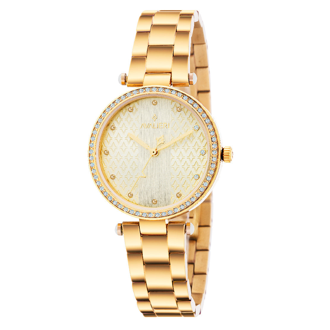 Avalieri Women's Quartz Watch Gold Dial - AV-2451B