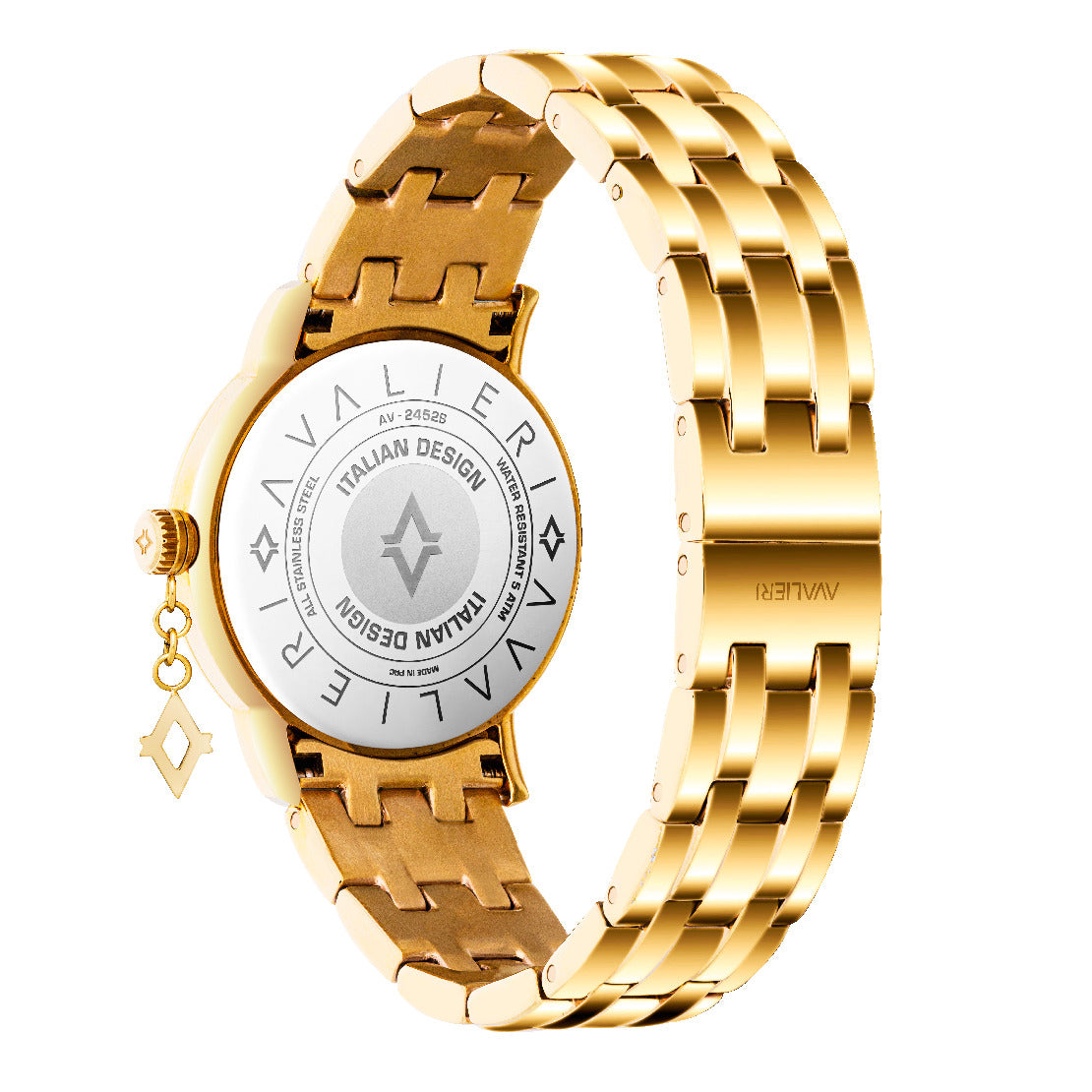Avalieri Women's Quartz Watch With Silver White Dial - AV-2452B