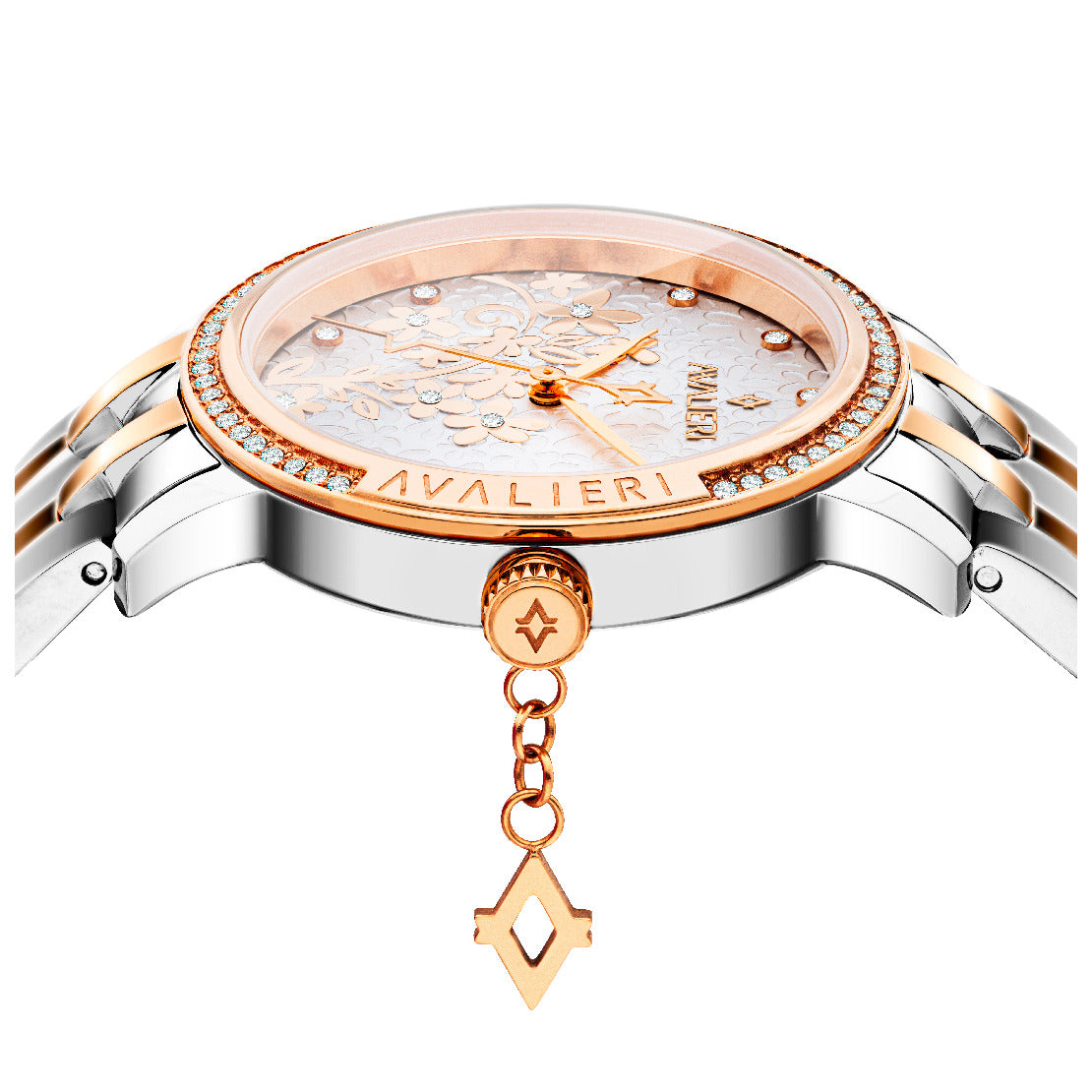 Avalieri Women's Quartz Watch With Silver White Dial - AV-2455B