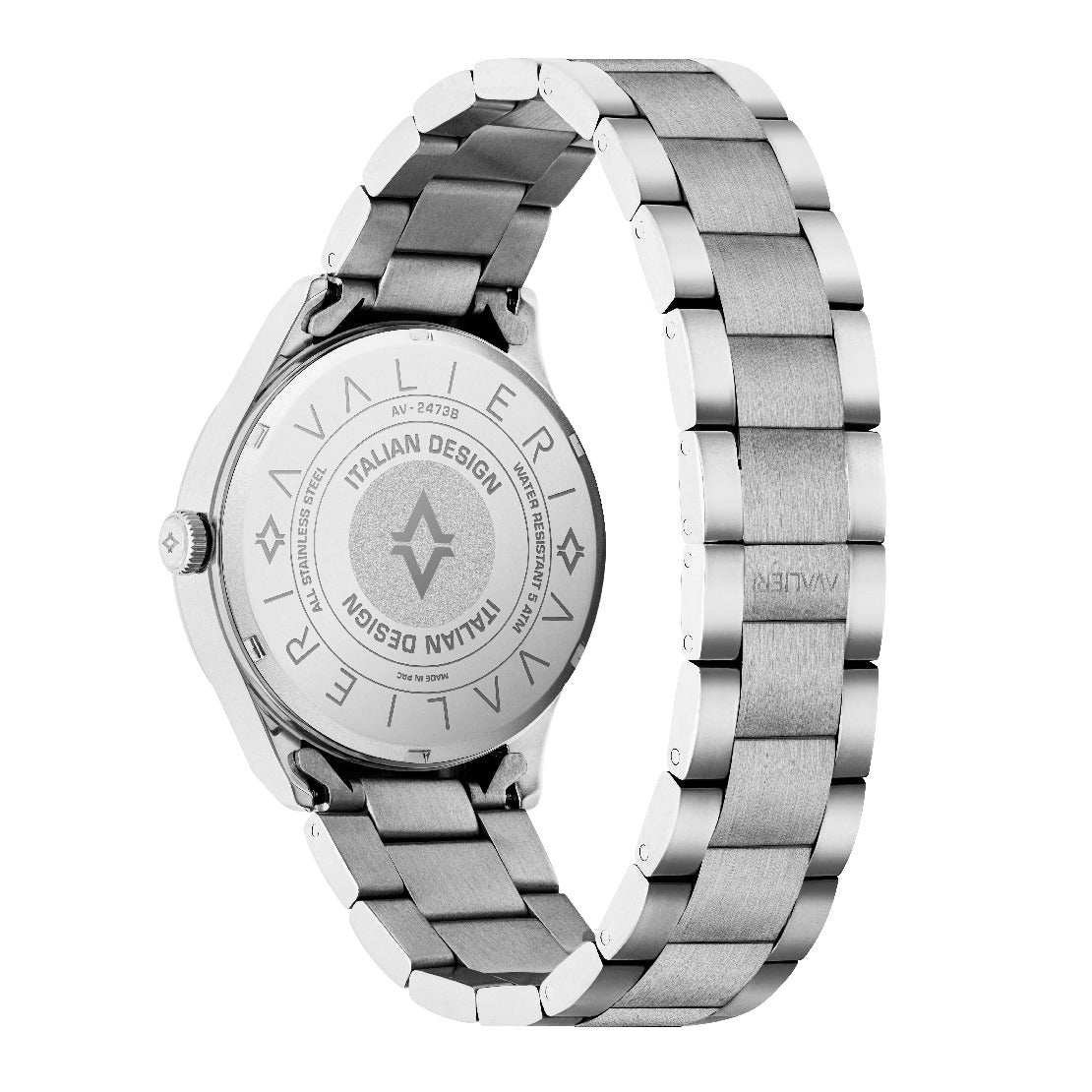 Avalieri Men's Quartz Watch With Silver White Dial - AV-2473B
