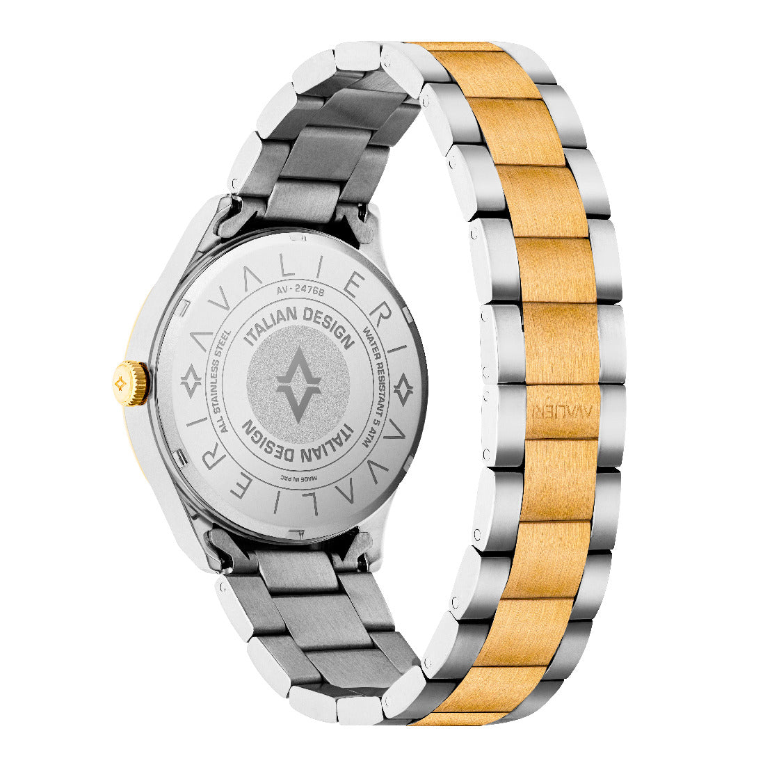 Avalieri Men's Quartz Watch With Silver White Dial - AV-2476B